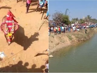 ಓಟದ ರಭಸದಲ್ಲಿ ಕೆರೆಗೆ ಹಾರಿದ ಹೋರಿ- ಕಾಲಿಗೆ ಹಗ್ಗ ಸಿಕ್ಕಿಕೊಂಡು ದುರಂತ ಸಾವು