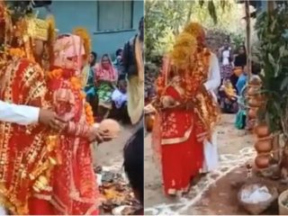 ಇಬ್ಬರು ಯುವತಿಯರನ್ನ ಪ್ರೀತಿಸಿ ಒಂದೇ ಮಂಟಪದಲ್ಲಿ ಮದವೆಯಾದ ಪುಣ್ಯಾತ್ಮ..!
