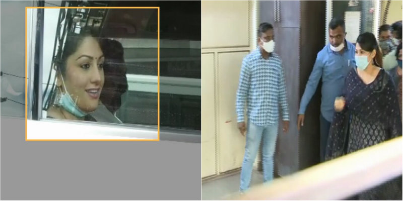 ಸಿಸಿಬಿ ಕಚೇರಿಗೆ ಹಾಜರಾದ ರಾಧಿಕಾ ಕುಮಾರಸ್ವಾಮಿ