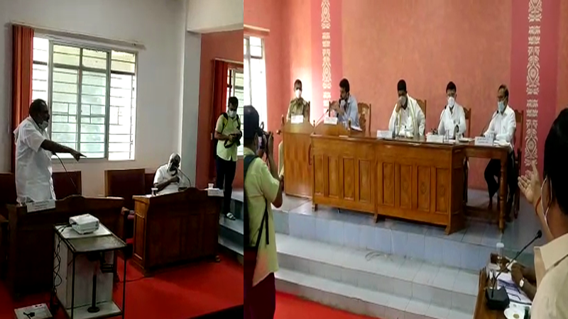 ನನ್ನ ಮಾತಿಗೆ ಬೆಲೆ ಕೊಡದಿದ್ರೆ ಸಭೆ ನೀವೇ ನೆಡಸಿ: ಸಚಿವರ ವಿರುದ್ಧ ಶಿವಲಿಂಗೇಗೌಡ ಗರಂ