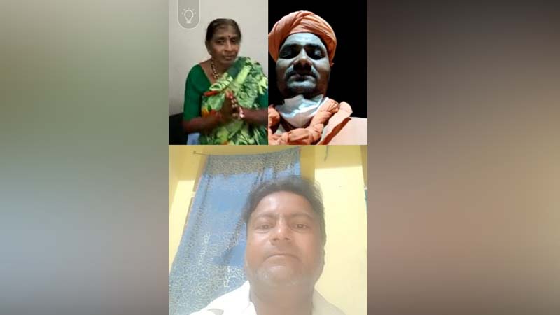 ವೀಡಿಯೋ ಕಾಲ್ ಮಾಡಿ ಕೋವಿಡ್ ಸೋಂಕಿತರೊಂದಿಗೆ ಮಾತನಾಡಿದ ಗವಿಮಠದ ಶ್ರೀಗಳು
