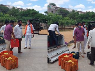 ರೈತರಿಂದ ಹಣ್ಣುಗಳನ್ನು ಖರೀದಿಸಿ ಸೋಂಕಿತರಿಗೆ ನೀಡಿದ ಉದ್ಯಮಿ