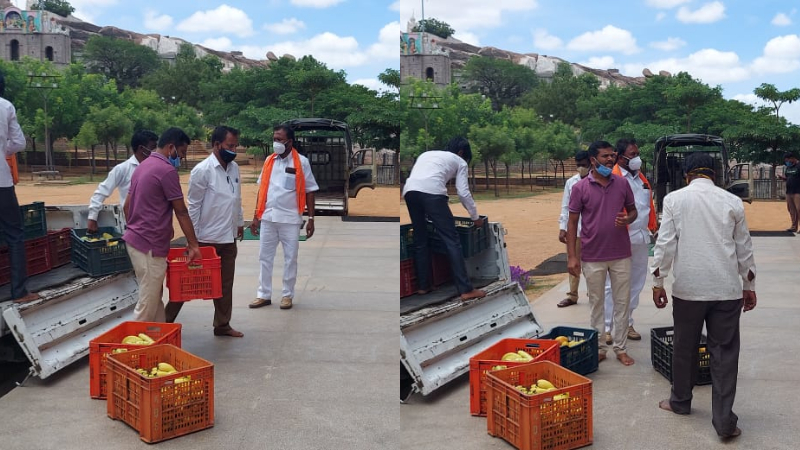 ರೈತರಿಂದ ಹಣ್ಣುಗಳನ್ನು ಖರೀದಿಸಿ ಸೋಂಕಿತರಿಗೆ ನೀಡಿದ ಉದ್ಯಮಿ