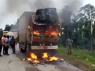 Truck Hassan fire