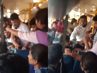 ಯುವತಿಯರನ್ನು ಚುಡಾಯಿಸಿದ್ದಕ್ಕೆ ಸಾರಿಗೆ ಬಸ್‍ನಲ್ಲೇ ಯುವಕನಿಗೆ ಹಿಗ್ಗಾಮುಗ್ಗಾ ಥಳಿತ