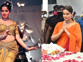 ತಲೈವಿ ರಿಲೀಸ್‍ಗೂ ಮುನ್ನ ಜಯಲಲಿತಾ ಸಮಾಧಿಗೆ ಕಂಗನಾ ಭೇಟಿ