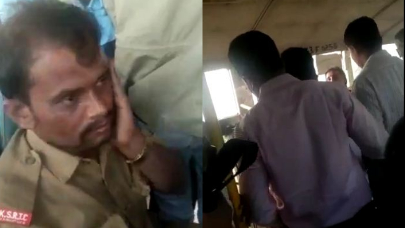 ವಾಹನವನ್ನು ಓವರ್ ಟೇಕ್ ಮಾಡಿದ್ದಕ್ಕೆ ಕೆಎಸ್‌ಆರ್‌ಟಿಸಿ ಚಾಲಕ, ಕಂಡಕ್ಟರ್ ಮೇಲೆ ಹಲ್ಲೆ!