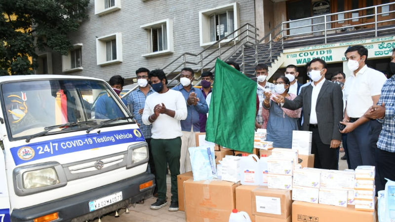 24/7 ಸಂಚಾರಿ ಪರೀಕ್ಷಾ ಘಟಕಕ್ಕೆ ಚಾಲನೆ ನೀಡಿದ ಗೌರವ್ ಗುಪ್ತ