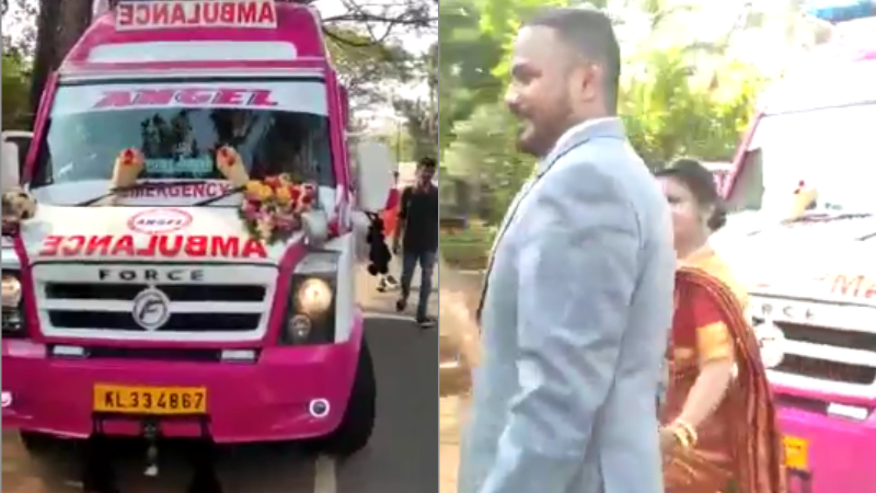 ಅಂಬುಲೆನ್ಸ್‌ನಲ್ಲಿ ಪ್ರಯಾಣ ಮಾಡಿದ ವಧು, ವರ – ಚಾಲಕ, ಮಾಲೀಕನ ವಿರುದ್ಧ ಕೇಸ್