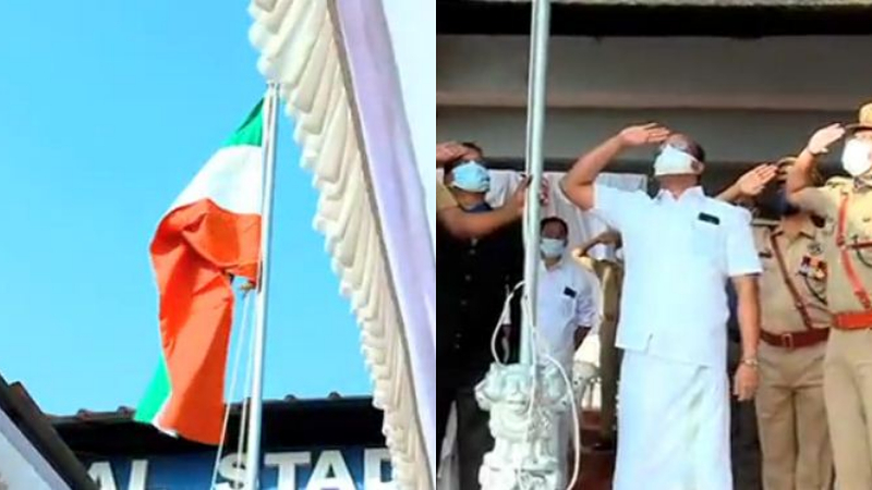 ರಾಷ್ಟ್ರಧ್ವಜವನ್ನು ತಲೆಕೆಳಗಾಗಿ ಹಾರಿಸಿದ ಕೇರಳ ಸಚಿವ – ರಾಜೀನಾಮೆಗೆ ಬಿಜೆಪಿ ಆಗ್ರಹ