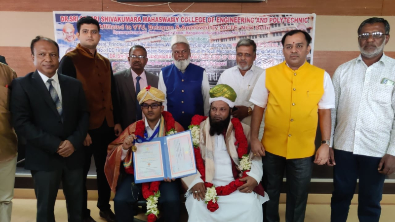 ಗ್ರಾಮೀಣ ಭಾಗದ ವಿದ್ಯಾರ್ಥಿಗೆ ಎಂಟೆಕ್ ಮೆಕಾನಿಕಲ್ ಇಂಜಿನಿಯರಿಂಗ್ ವಿಭಾಗದಲ್ಲಿ ಚಿನ್ನದ ಪದಕ