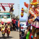 ಬೆನ್ನಿಗೆ ಕಬ್ಬಿಣದ ಕೊಂಡಿ ಹಾಕಿಕೊಂಡು ಬೃಹತ್ ವಾಹನ ಎಳೆದು ಹರಕೆ ತೀರಿಸಿದ ಭಕ್ತರು