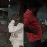 Bjp leadre hitting a man