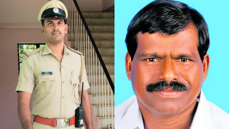 ಮರ್ಯಾದೆಯಿಂದ ವಾಪಸ್ ಹೋಗೋ ಲೇ – ಇನ್ಸ್‌ಪೆಕ್ಟರ್‌ಗೆ ಎಂ.ಪಿ.ಕುಮಾರಸ್ವಾಮಿ ಆವಾಜ್