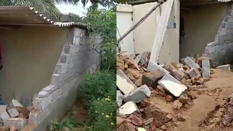 ಮಳೆಗೆ ಕೊಟ್ಟಿಗೆ ಗೋಡೆ ಕುಸಿತ – ಇಬ್ಬರು ಮಕ್ಕಳ ದುರ್ಮರಣ
