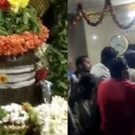 ಶಿವಲಿಂಗದ ಮೇಲೆ ಮೂಡಿದ ಕಣ್ಣಿನ ಆಕೃತಿ – ವಿಸ್ಮಯ ನೋಡಲು ಮುಗಿಬಿದ್ದ ಜನ