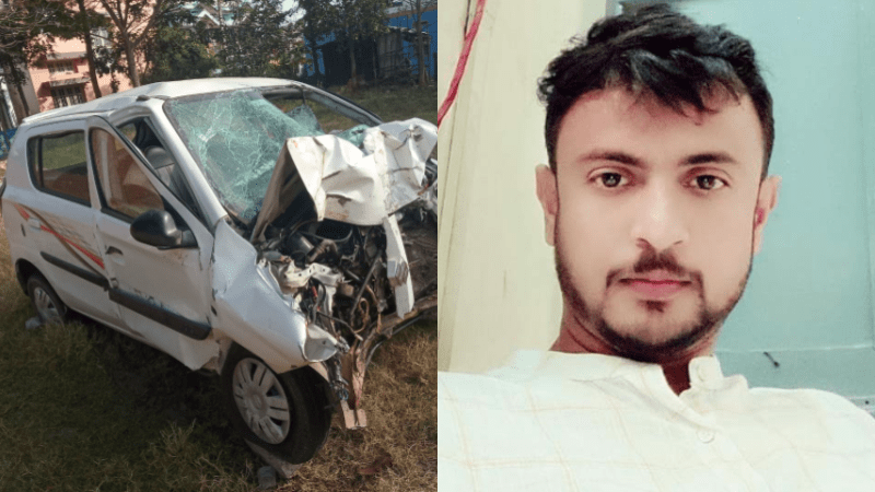 ಕಾರು ಮರಕ್ಕೆ ಡಿಕ್ಕಿ- ಮದುವೆ ನಿಶ್ಚಯವಾಗಿದ್ದ ಮೆಸ್ಕಾಂ ಜೆ.ಇ ಸಾವು