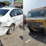 ಸರಣಿ ಅಪಘಾತ – ಬಿಎಂಡಬ್ಲ್ಯೂ ಸೇರಿ 7 ಕಾರುಗಳಿಗೆ ಡಿಕ್ಕಿ ಹೊಡೆದ ಟಿಪ್ಪರ್