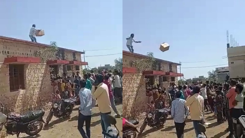 ಕಾರ್ಮಿಕರನ್ನು ಸತಾಯಿಸಿ ಮನಬಂದಂತೆ ಕಿಟ್‌ಗಳನ್ನು ಎಸೆದ ಸಿಬ್ಬಂದಿ