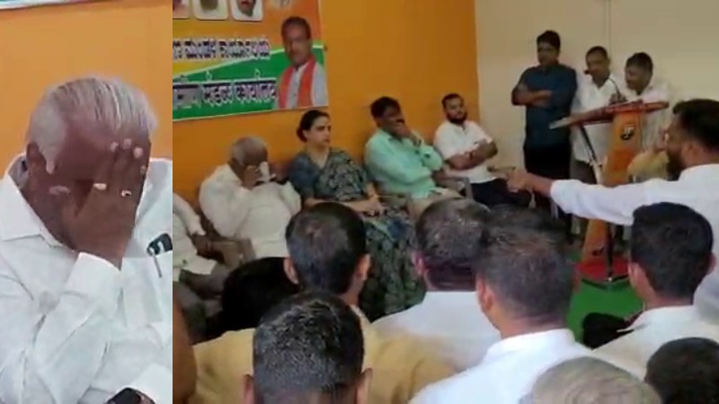 ಬಿಜೆಪಿ ಕಾರ್ಯಕರ್ತರ ಸಭೆಯಲ್ಲಿ ರಾಜ್ಯಸಭಾ ಸದಸ್ಯ ಈರಣ್ಣಾ ಕಡಾಡಿ ಕಣ್ಣೀರು
