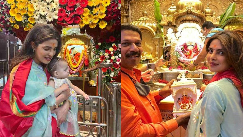 ಮಗಳಿಗೆ ಗಣಪತಿ, ಆಂಜನೇಯನ ದರ್ಶನ ಮಾಡಿಸಿದ ನಟಿ ಪ್ರಿಯಾಂಕಾ ಚೋಪ್ರಾ
