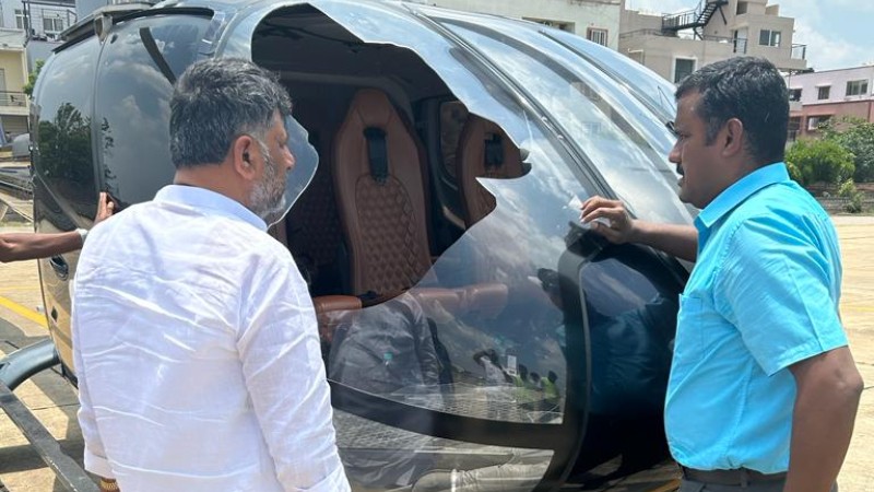 ಹೆಲಿಕಾಪ್ಟರ್‌ಗೆ ಹದ್ದು ಡಿಕ್ಕಿ- ಡಿಕೆ ಶಿವಕುಮಾರ್‌ ಗ್ರೇಟ್‌ ಎಸ್ಕೇಪ್‌