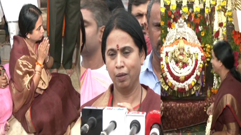 ಗೃಹಲಕ್ಷ್ಮಿ ಯೋಜನೆ; ಪ್ರತಿ ತಿಂಗಳು 2,000 ರೂ. ಹಣ ಮೊದಲು ಚಾಮುಂಡೇಶ್ವರಿಗೆ ಅರ್ಪಣೆ