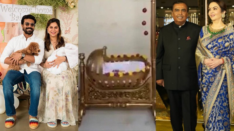 ರಾಮ್ ಚರಣ್ ಪುತ್ರಿಗೆ 1 ಕೋಟಿ ರೂ. ಬೆಲೆಯ ಚಿನ್ನದ ತೊಟ್ಟಿಲು ನೀಡಿದ ಅಂಬಾನಿ