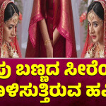 ಕೆಂಪು ಬಣ್ಣದ ಸೀರೆಯಲ್ಲಿ ಕಂಗೊಳಿಸುತ್ತಿರುವ ಹರ್ಷಿಕಾ