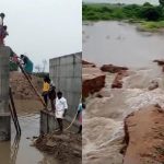 ವರುಣನ ಅಬ್ಬರಕ್ಕೆ ಕೊಚ್ಚಿ ಹೋದ ತಾತ್ಕಾಲಿಕ ರಸ್ತೆ – ಶಾಲಾ ಮಕ್ಕಳ ಪರದಾಟ
