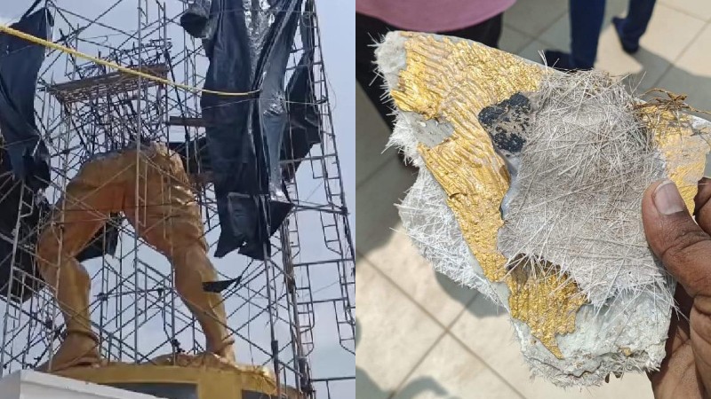 ಪರಶುರಾಮನ ಮೂರ್ತಿಯ ಕಂಚಿನ ಲೇಪನ ಹರಿದ ಕಾಂಗ್ರೆಸ್ – ಕಾರ್ಕಳ ನಗರ ಠಾಣೆಗೆ ಬಿಜೆಪಿ ದೂರು