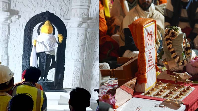 ಅಯೋಧ್ಯೆ ಗರ್ಭಗುಡಿ ಪೀಠದಲ್ಲಿ ಬಾಲರಾಮ – ಮೊದಲ ಚಿತ್ರ ವೈರಲ್‌