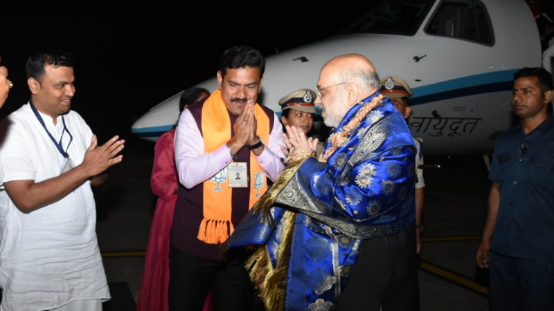 ಮೈಸೂರಿಗೆ ಅಮಿತ್ ಶಾ ಆಗಮನ- ಲೋಕಸಭಾ ಚುನಾವಣೆ ಗೆಲ್ಲಲು ರಣತಂತ್ರ