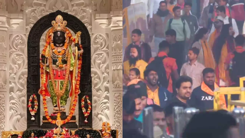 ಅಯೋಧ್ಯೆಯಲ್ಲಿ ಜನಸಾಗರ- ರಾಮಲಲ್ಲಾನ ದರ್ಶನಕ್ಕೆ ಓಡೋಡಿ ಬರುತ್ತಿರೋ ಭಕ್ತರು