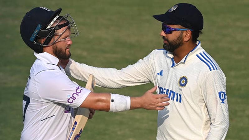 ಭಾರತಕ್ಕೆ ಬಿಕ್ಕಟ್ಟಾದ ಡಕೆಟ್‌ ಬಿರುಸಿನ ಶತಕ – 2ನೇ ದಿನದಾಟದ ಅಂತ್ಯಕ್ಕೆ ಇಂಗ್ಲೆಂಡ್‌ 207/2