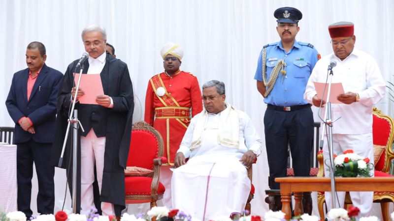 ಹೈಕೋರ್ಟ್‌ ಮುಖ್ಯ ನ್ಯಾಯಮೂರ್ತಿಯಾಗಿ ಎನ್‌ವಿ ಅಂಜಾರಿಯಾ ಪ್ರಮಾಣ ವಚನ