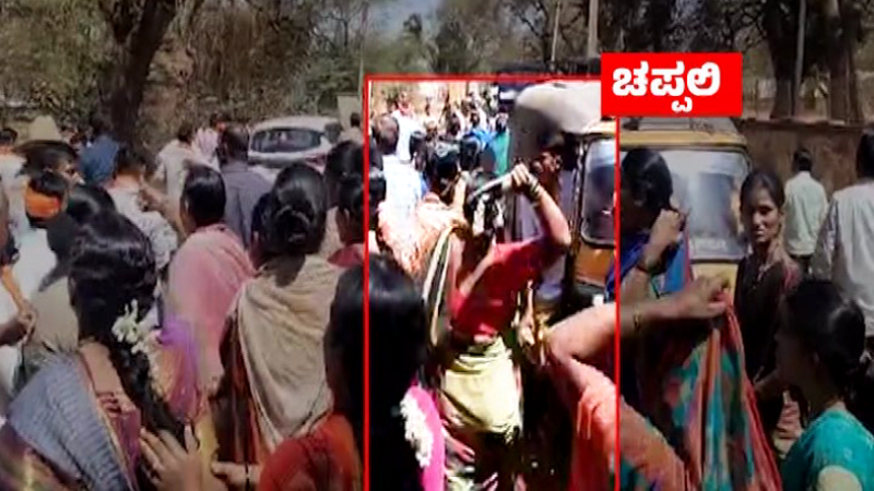 ರಂಭಾಪುರಿ ಶ್ರೀಗಳ ಕಾರಿಗೆ ಚಪ್ಪಲಿ ಎಸೆತ