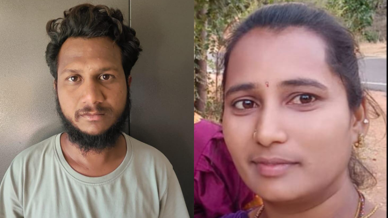 ಕೊಲೆಗೈದ ಆರೋಪಿ ಆಸೀಫ್‌ (ಎಡ) , ಕೊಲೆಯಾದ ವಸಂತಾ(ಬಲ)