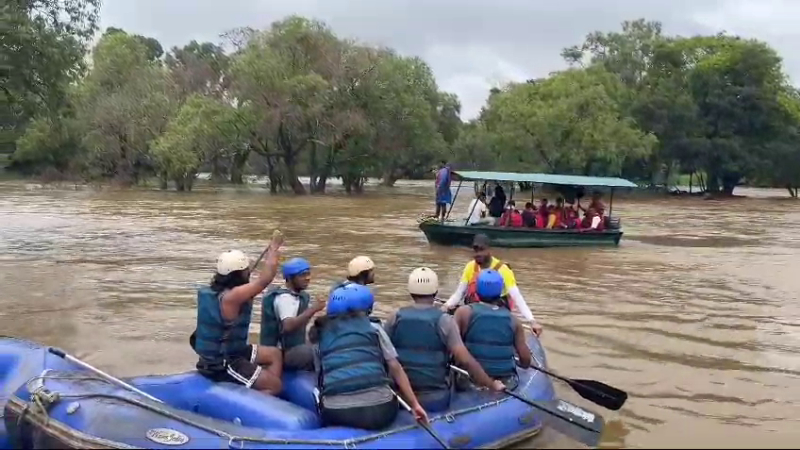 ಕೊಡಗಿನಲ್ಲಿ ಭಾರೀ ಮಳೆ- ದುಬಾರೆ ಆನೆ ಶಿಬಿರಕ್ಕೆ ಪ್ರವಾಸಿಗರಿಗೆ ನಿಷೇಧ