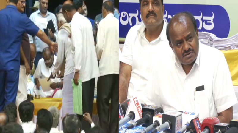 ಕೇಂದ್ರ ಸಚಿವರಾದ ಬಳಿಕ ಮೊದಲ ಬಾರಿಗೆ ಜನತಾ ದರ್ಶನ – ಅಧಿಕಾರಿಗಳು ಗೈರು; ಸರ್ಕಾರದ ವಿರುದ್ಧ ಹೆಚ್‌ಡಿಕೆ ಕಿಡಿ