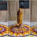 ಓಣಂ ರಂಗೋಲಿ ಹಾಕಿದ್ದಕ್ಕೆ ಕಾಲಿನಿಂದ ಅಳಿಸಿ ನೃತ್ಯ ಮಾಡಿ ಕಿರಿಕ್‌