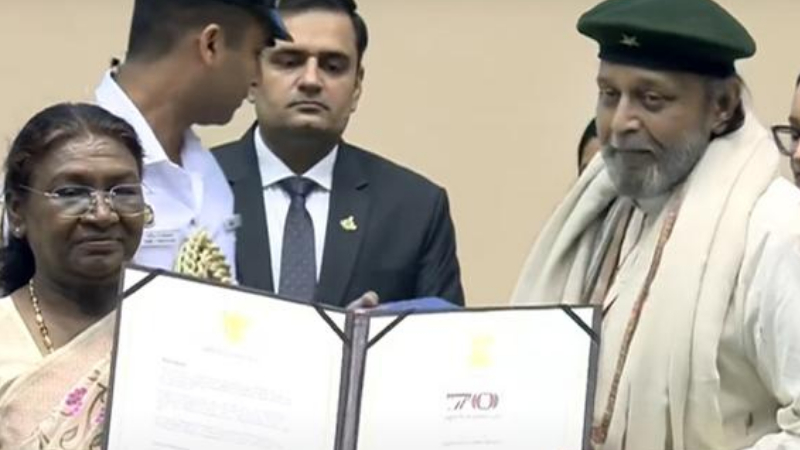 70th National Film Awards: ದಾದಾಸಾಹೇಬ್ ಫಾಲ್ಕೆ ಪ್ರಶಸ್ತಿ ಸ್ವೀಕರಿಸಿದ ಮಿಥುನ್ ಚಕ್ರವರ್ತಿ