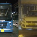 ಕಾರ್ ಡೋರ್‌ಗೆ ಬೈಕ್ ಡಿಕ್ಕಿ – ಕೆಳಗೆ ಬಿದ್ದ ಮಹಿಳೆ ಮೇಲೆ ಹರಿದ ಬಿಎಂಟಿಸಿ ಬಸ್!