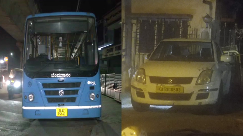 ಕಾರ್ ಡೋರ್‌ಗೆ ಬೈಕ್ ಡಿಕ್ಕಿ – ಕೆಳಗೆ ಬಿದ್ದ ಮಹಿಳೆ ಮೇಲೆ ಹರಿದ ಬಿಎಂಟಿಸಿ ಬಸ್!