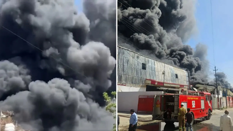 Greater Noida| ಕೂಲರ್ ನಿರ್ಮಾಣದ ಫ್ಯಾಕ್ಟರಿಯಲ್ಲಿ ಬೆಂಕಿ ಅವಘಡ – 3 ಕಾರ್ಖಾನೆಗಳು ಭಸ್ಮ