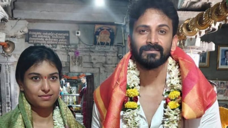 ಯುಗಾದಿ ಹಬ್ಬದ ಹಿನ್ನೆಲೆ ಪತ್ನಿ ಜೊತೆ ಡಾಲಿ ಟೆಂಪಲ್ ರನ್