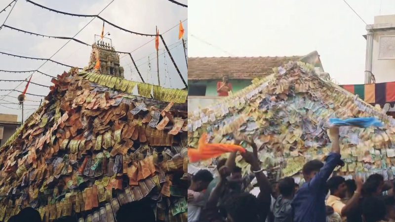 ದಾವಣಗೆರೆ | ಕೊಕ್ಕನೂರು ಆಂಜನೇಯ ಸ್ವಾಮಿಗೆ ದುಡ್ಡಿನ ಪಲ್ಲಕ್ಕಿ ಉತ್ಸವ – 12 ಲಕ್ಷ ರೂ. ನಗದಲ್ಲಿ ಅಲಂಕಾರ