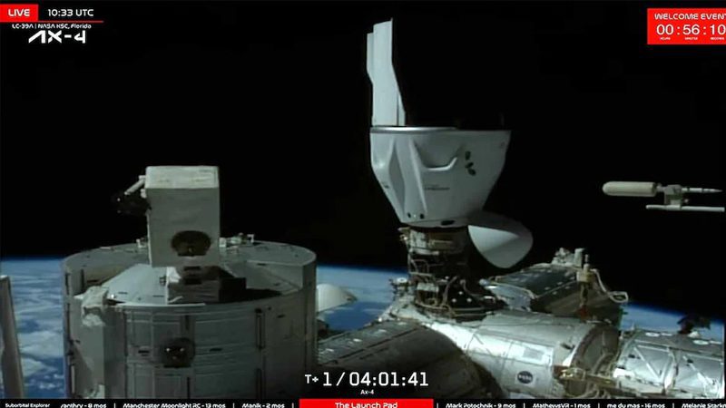 NASA Axiom-4 Mission | ಸ್ಪೇಸ್‌ ಎಕ್ಸ್‌ ಡ್ರ್ಯಾಗನ್‌ ನೌಕೆ ಡಾಕಿಂಗ್‌ ಯಶಸ್ವಿ