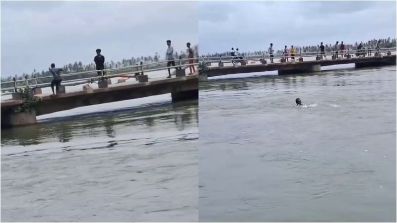 ರೀಲ್ಸ್‌ಗಾಗಿ ಕಂಪ್ಲಿ ಸೇತುವೆಯಿಂದ ಜಿಗಿದು ಹುಚ್ಚಾಟ