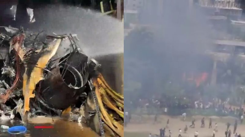 ಬಾಂಗ್ಲಾದೇಶದ ವಾಯುಪಡೆಯ ತರಬೇತಿ ವಿಮಾನ ಪತನ – ಓರ್ವ ಸಾವು, ನಾಲ್ವರು ಗಂಭೀರ
